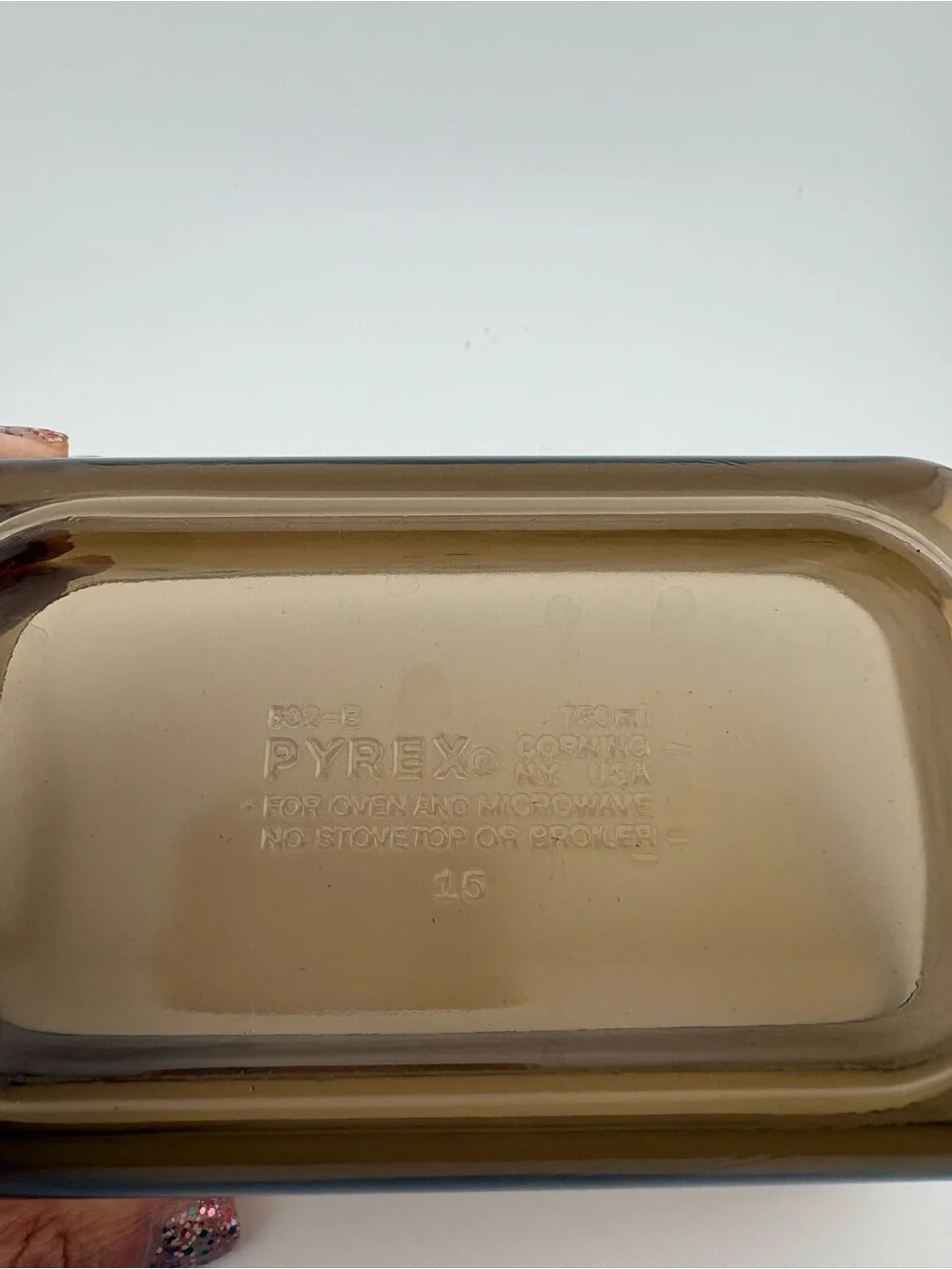 Pyrex Fireside 502-B 750ml Brown Glass Refrigerator Dish with Lid